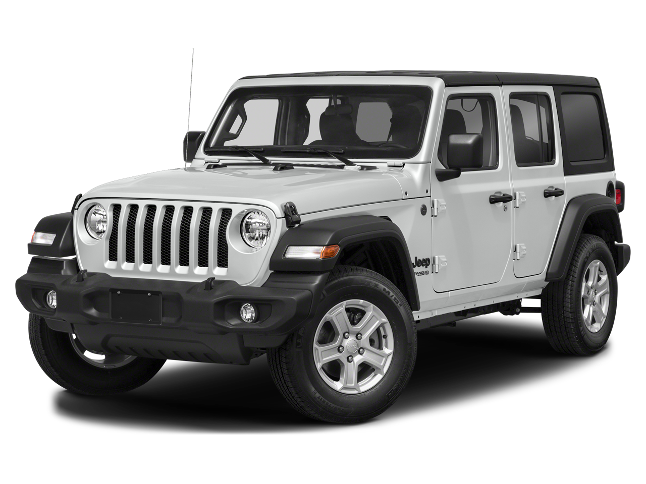 2022 Jeep Wrangler Unlimited Sport S in Bright White Clearcoat — front three-quarter view