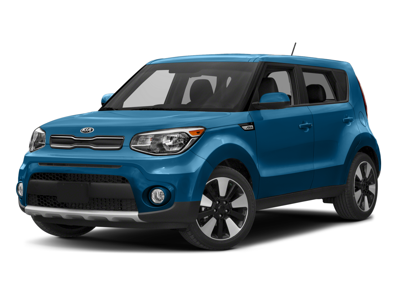 2018 Kia Soul Plus in White — front three-quarter view