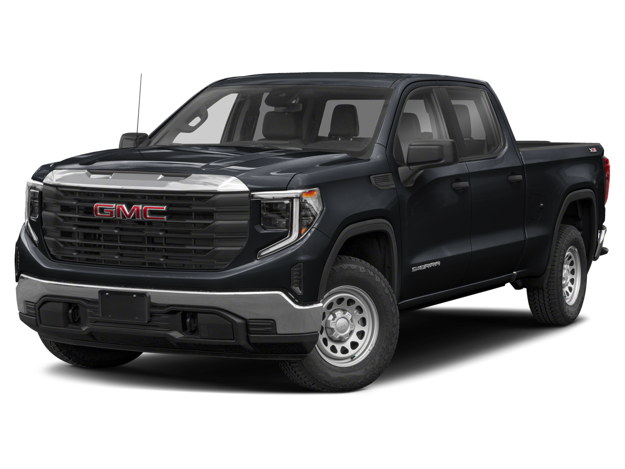 2022 GMC Sierra 1500 SLT in Titanium Rush Metallic — front three-quarter view