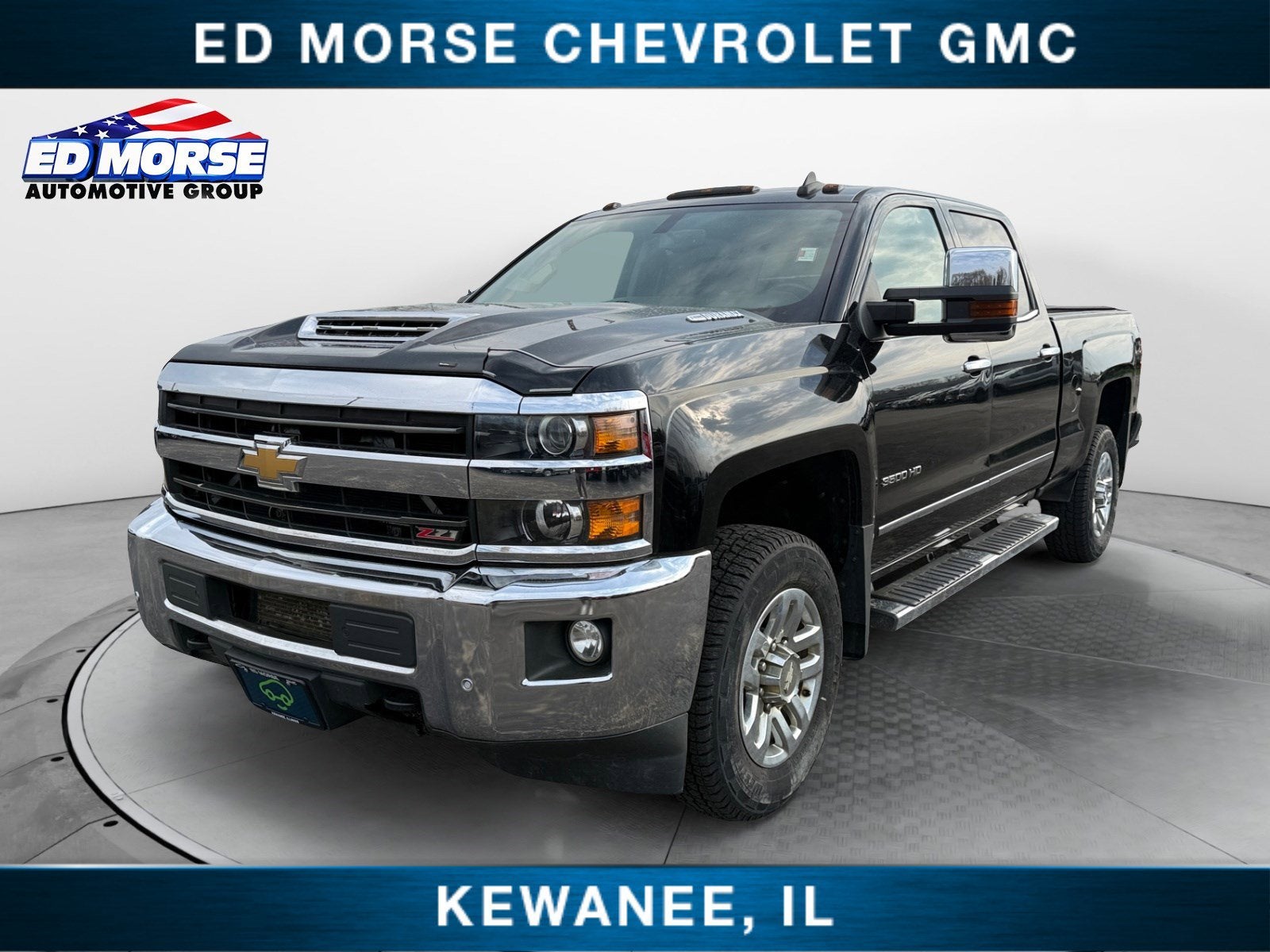 2018 Chevrolet Silverado 3500 HD LTZ in Black — front three-quarter view