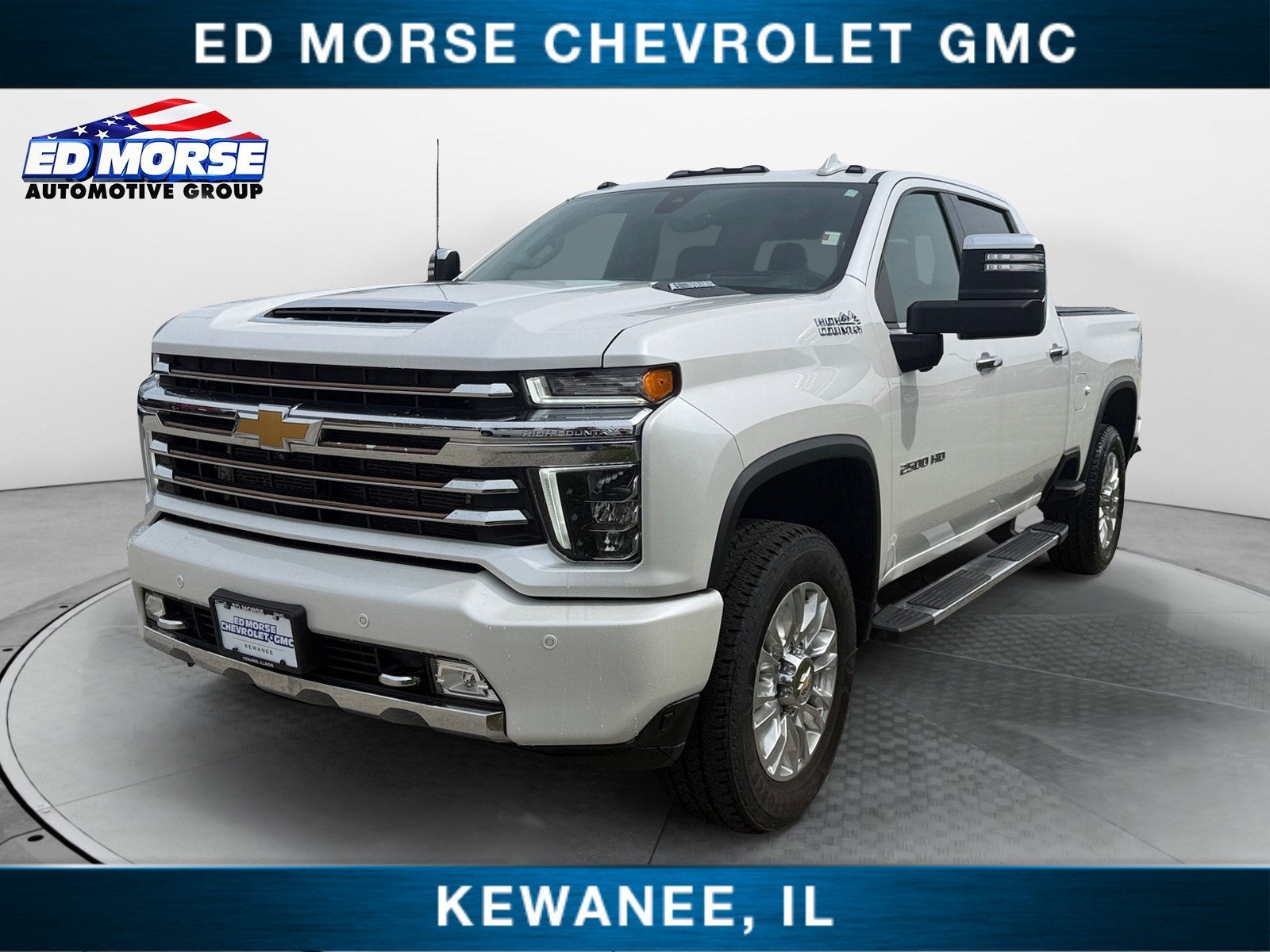 2021 Chevrolet Silverado 2500 HD High Country in Iridescent Pearl Tricoat — front three-quarter view