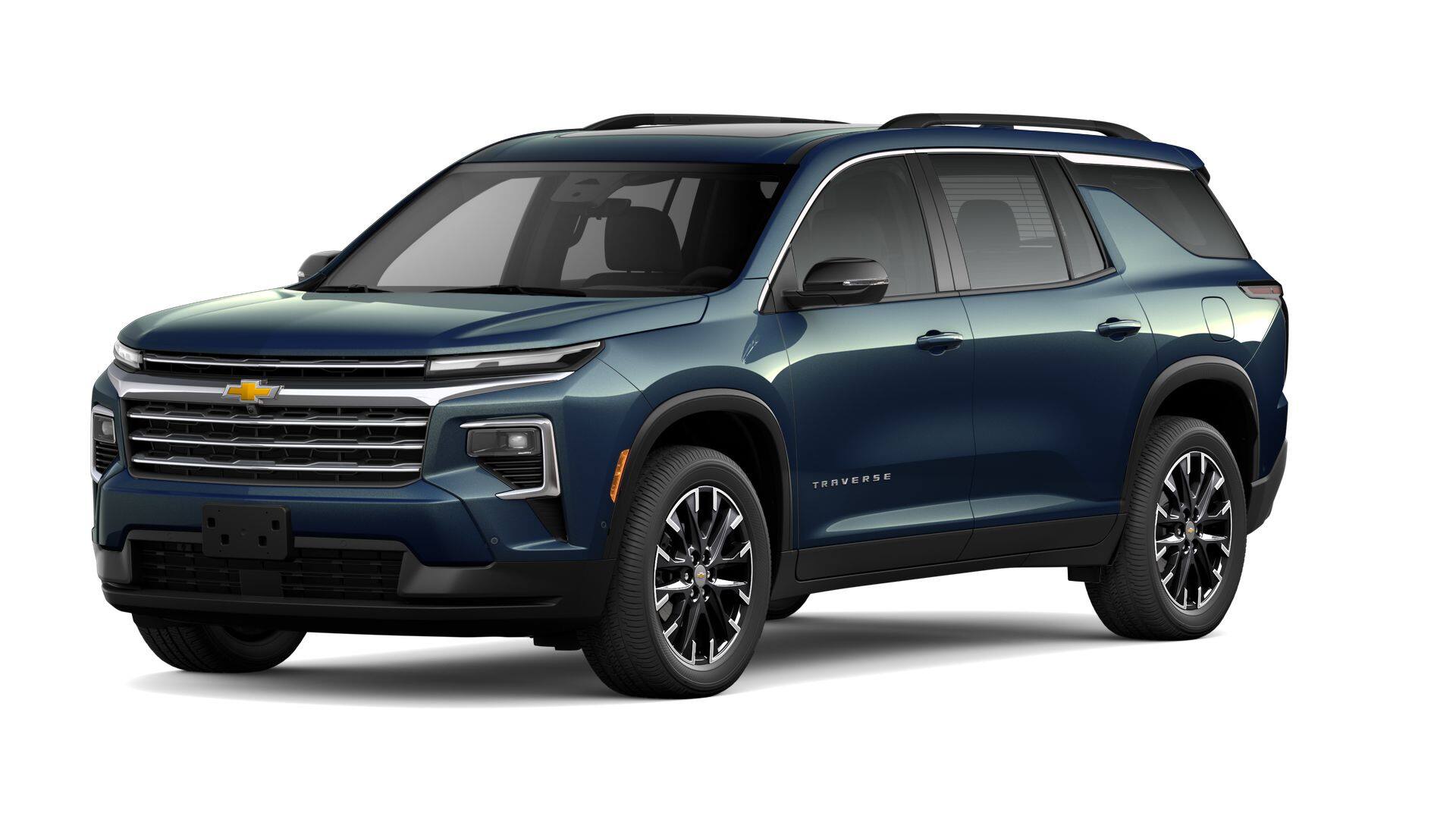 2026 Chevrolet Traverse LT in Lakeshore Blue Metallic — front three-quarter view