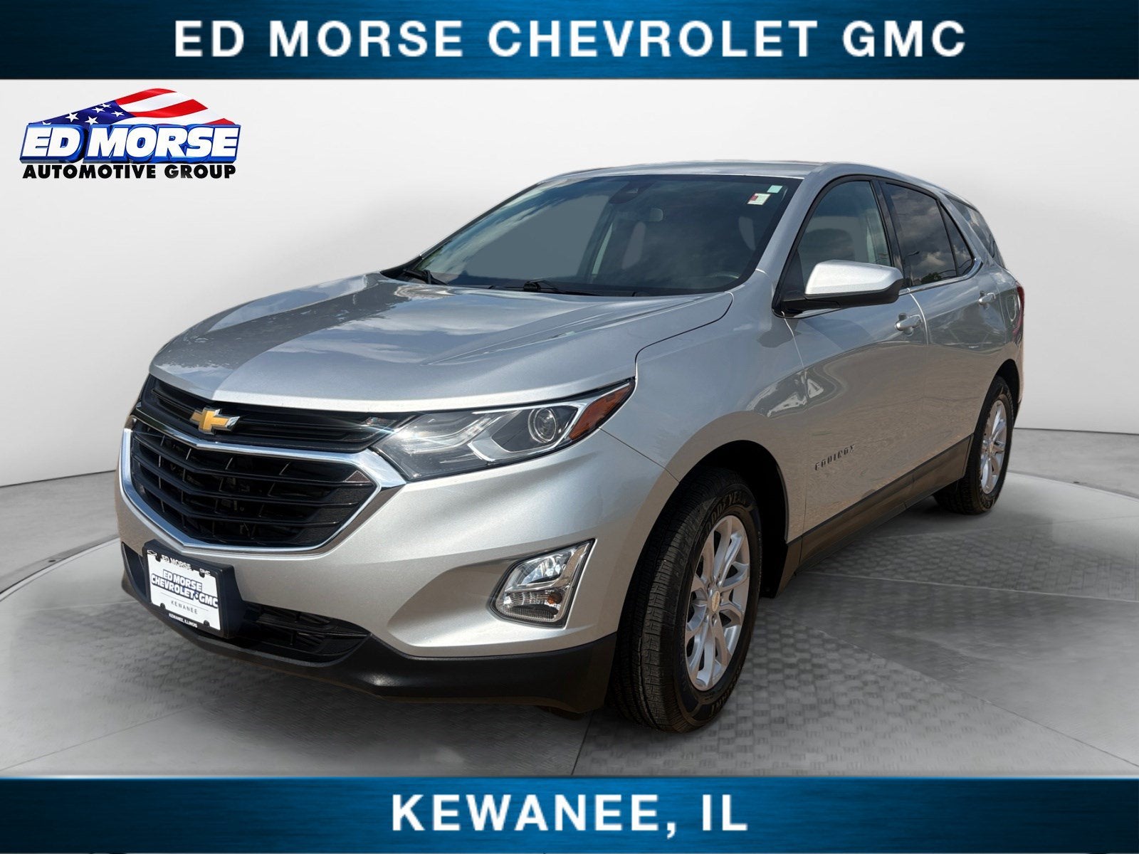 2020 Chevrolet Equinox LT in Silver Ice Metallic — front three-quarter view