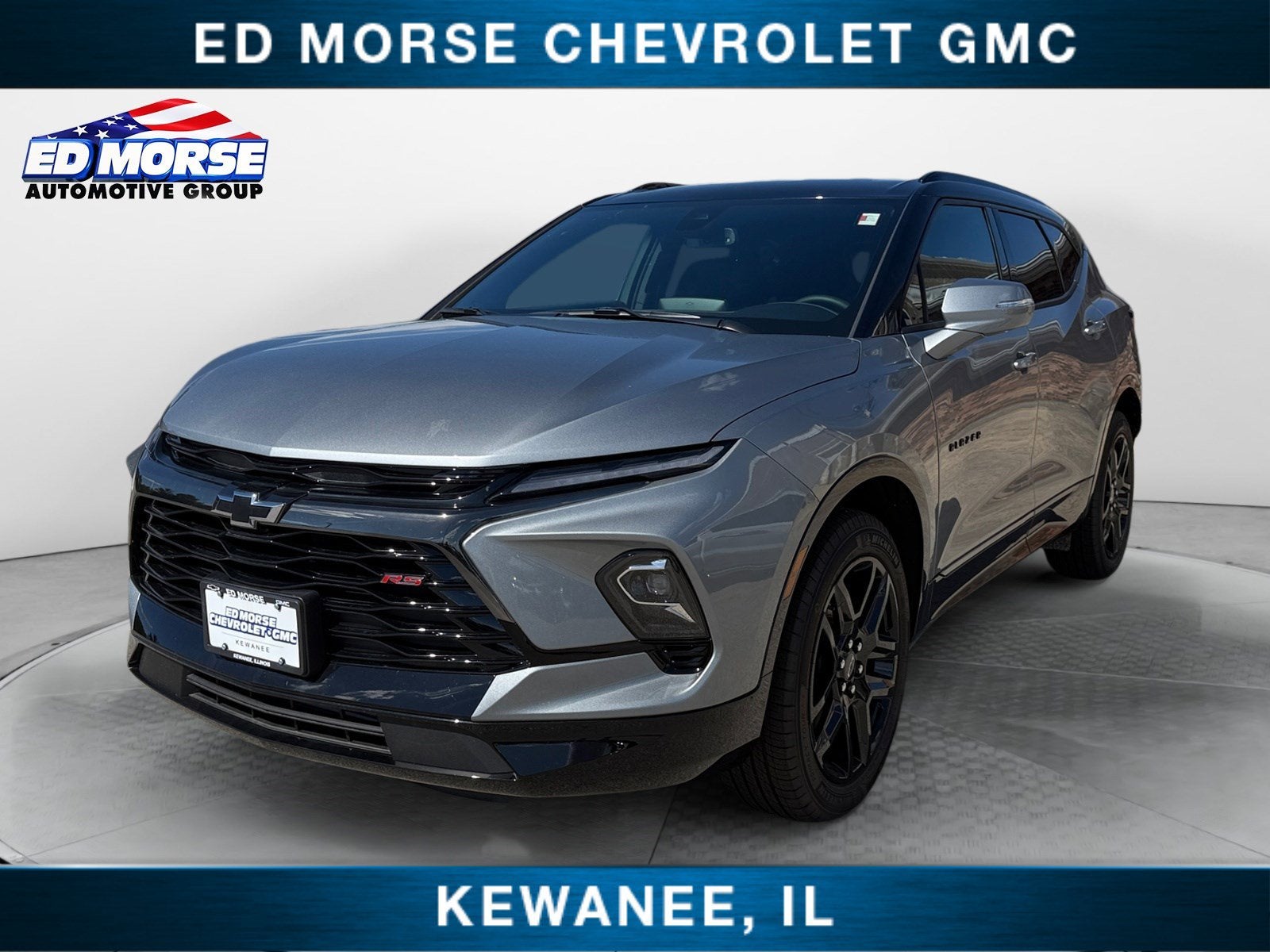 2026 Chevrolet Blazer RS in Sterling Gray Metallic — front three-quarter view