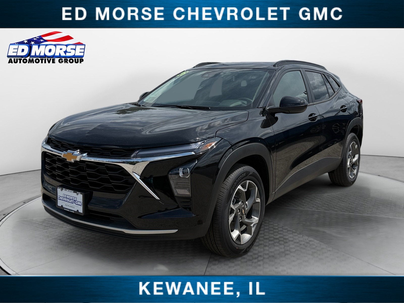 2026 Chevrolet Trax LT in Mosaic Black Metallic — front three-quarter view
